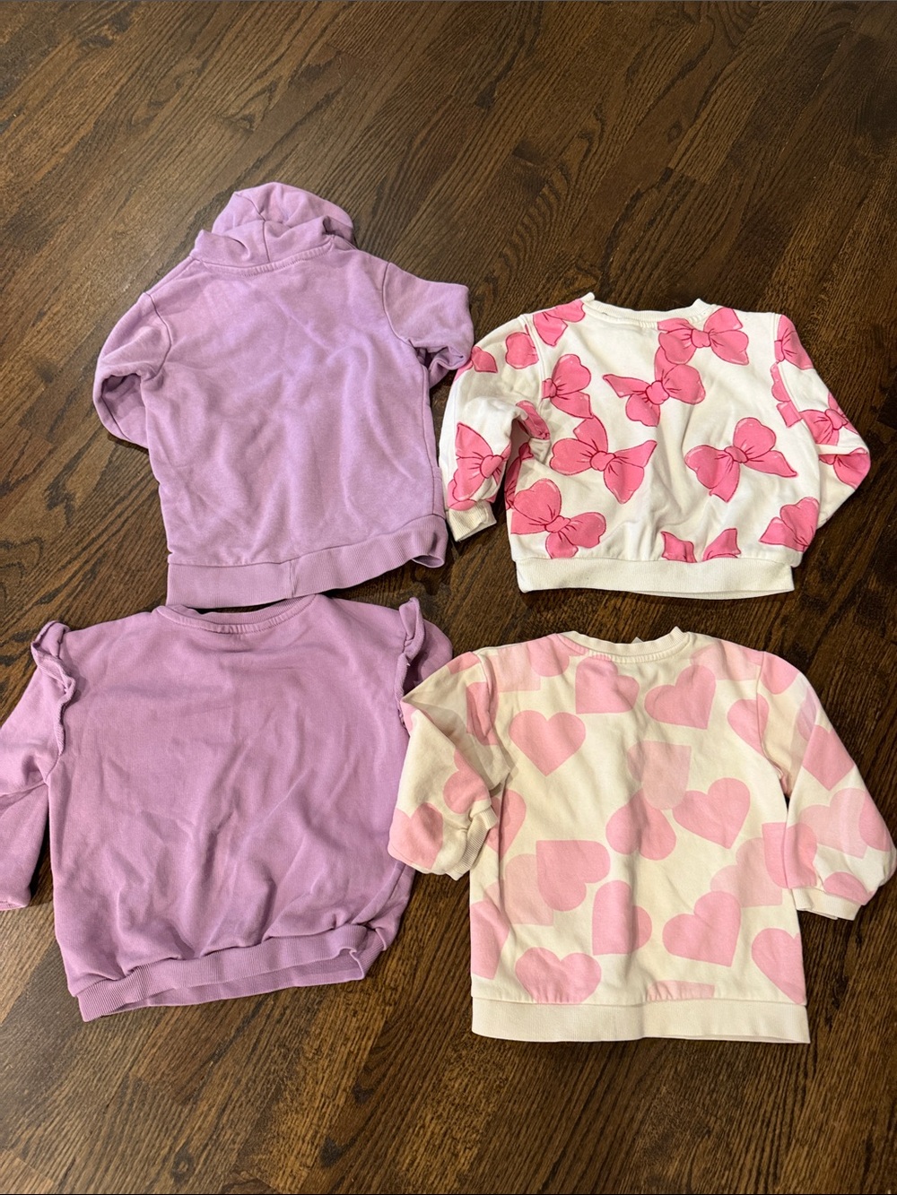Toddler girls Sweatshirt Bundle - Pink & Lavender purple 2T h&m - Picture 4 of 4